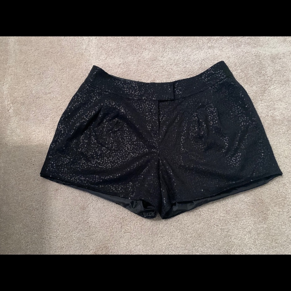 Jennifer Lopez Black sequin shorts